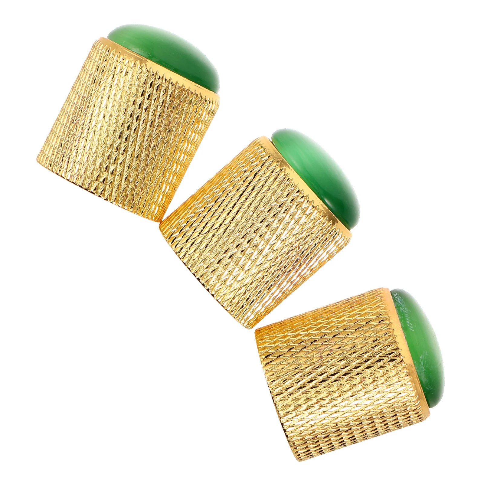 

3Pcs Electric Guitar Knobs Green Cat Eye Metal Potentiometer Control Volume Tone Knobs for Stage Studio Recording Bass Guitar