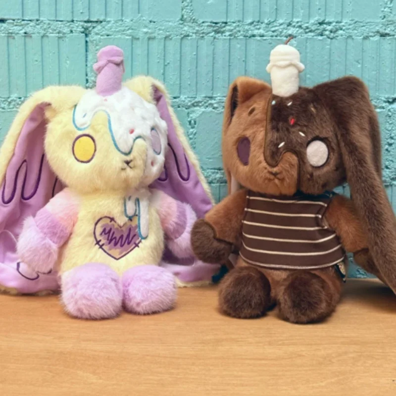 Plushie Dreadfuls Plush Doll Cake Rabbit Themed Soft Stuffed Doll Room Decor Purple Pink Cream Candle Surprise Birthday Gift