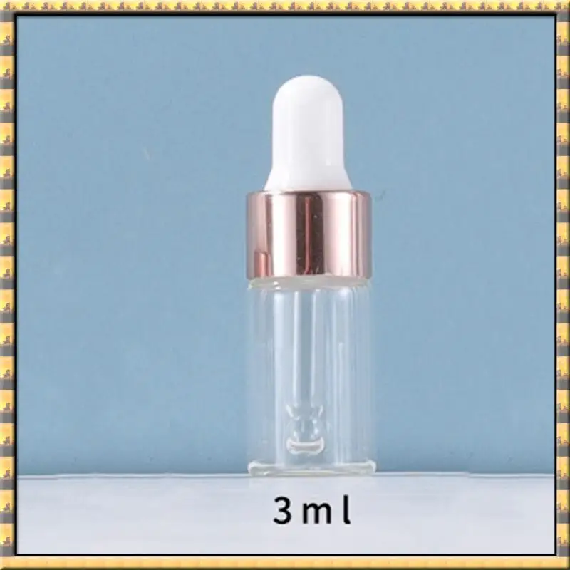 

Hot Sale 200Pcs Mini Glass Dropper Bottle Clear Essential Oil Dropper Bottles Glass Dropping Sample Containers For Traveling 3Ml