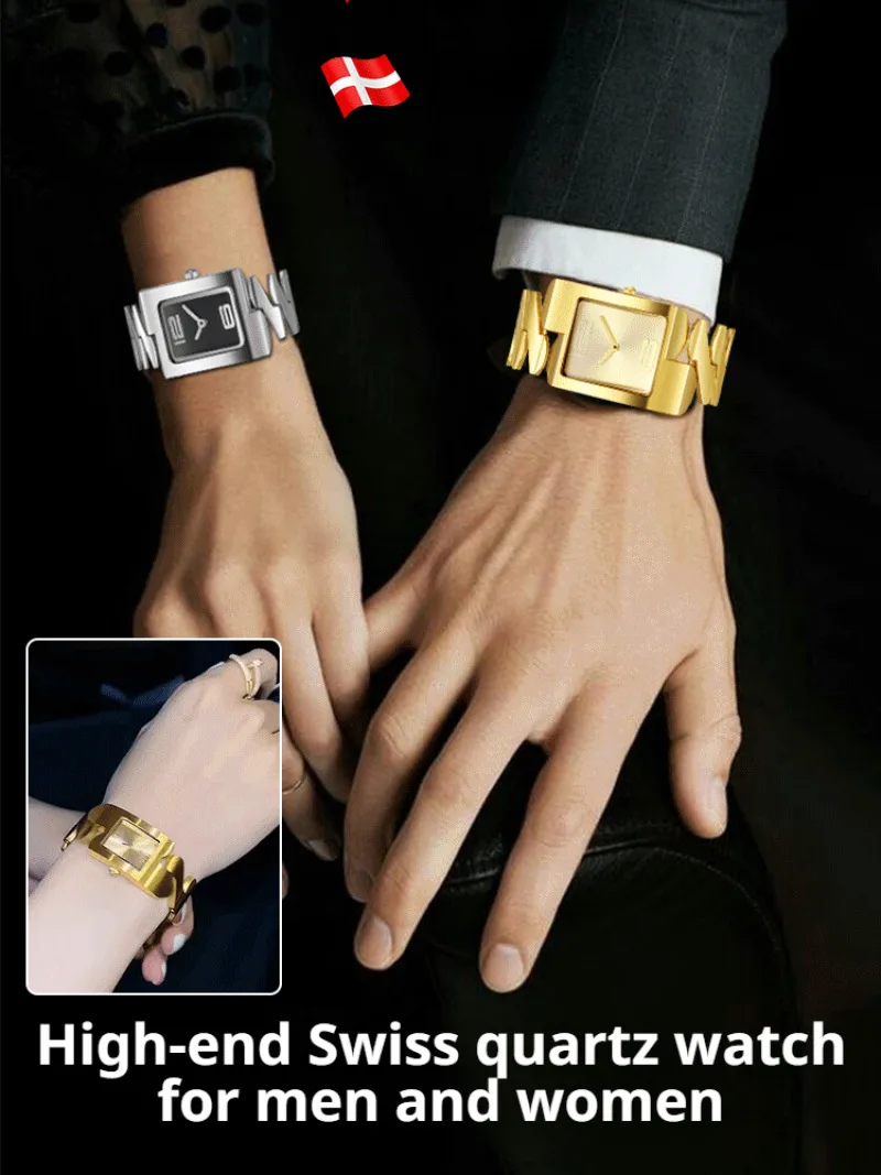 Couple golden temperament bracelet watch fashionable quartz watch