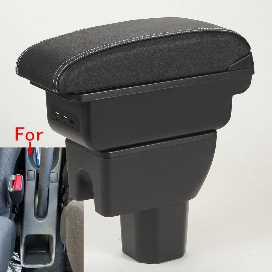 For Suzuki Splash Armrest box Car Storage Box Arm Car Accessories Interior Details Retrofit parts PU Leather Easy Installation