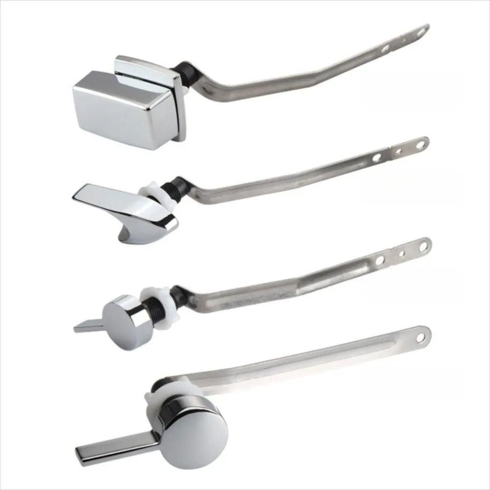 Flush System Side Mount Toilet Flush Handle Stainless Steel Pull Rod Toilet Tank Handle Water Tank Side Handle Bathroom