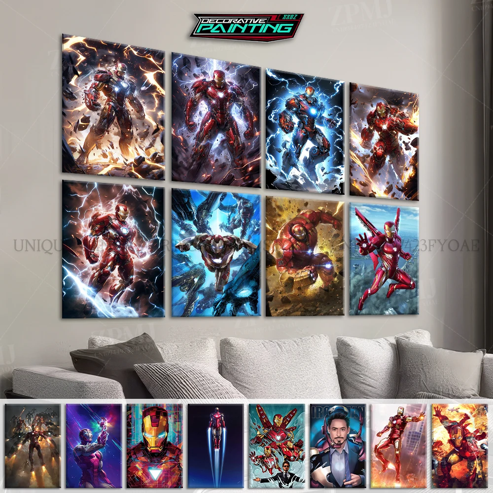 

Marvel The Avengers Iron Man Picture Home Decor Fashion Canvas Painting Modern Printed HD Poster Wall Art Room Frameless Mural
