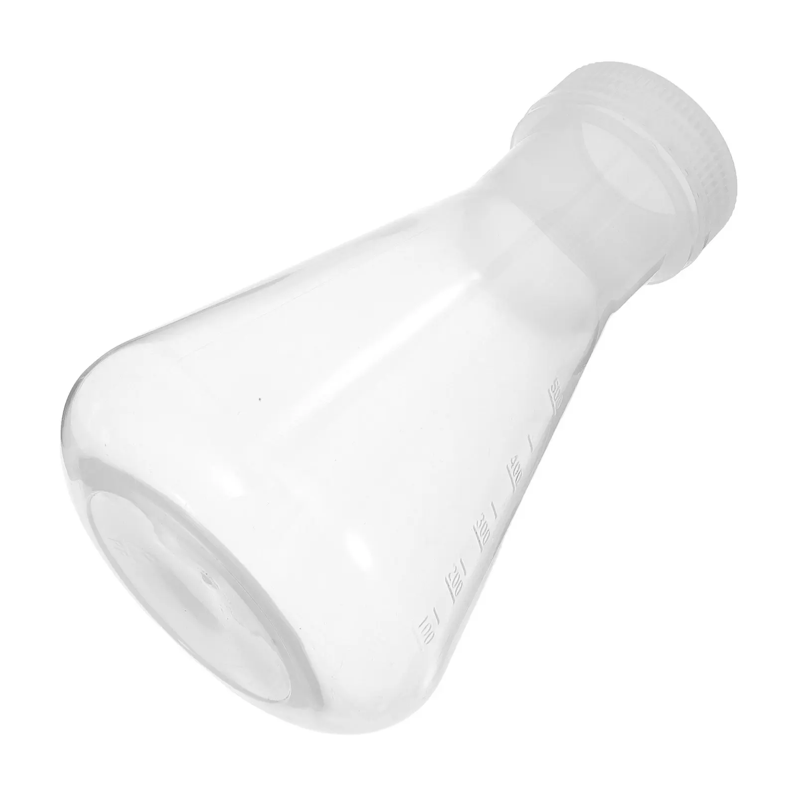 Plastic Erlenmeyer Flask Lid Clear Scale 500Ml High Temperature Resistance Science Lab Container School Laboratory Conical Flask