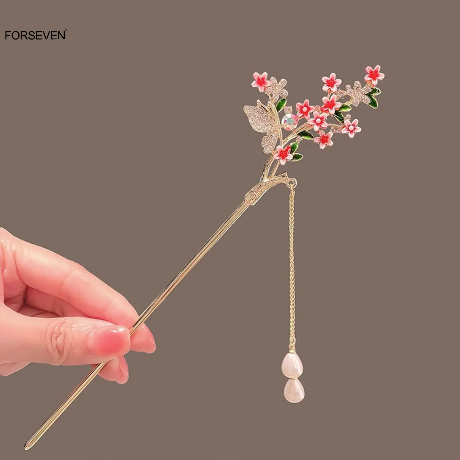 Chinese Hair Sticks Forks Chopsticks Style Hairpins Clips for Women Girls Hair Styling Jewelry Flower Headpieces Pendant Jewelry