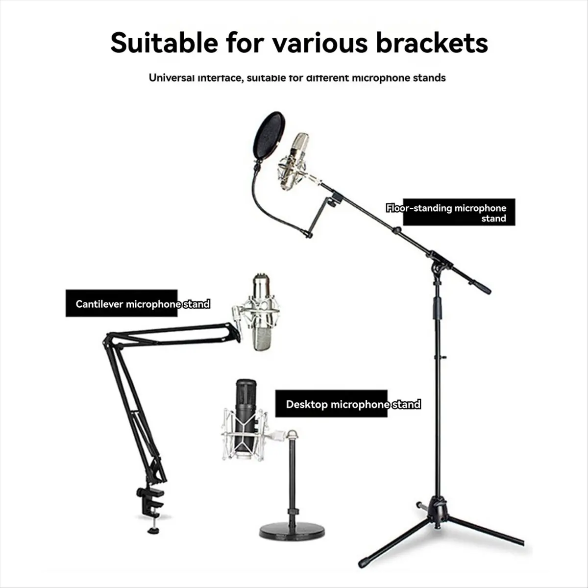 A46U U-87 Microphone Shock Mount Compatible with U-87 AI Noise Reduction Studio Recording Accessory