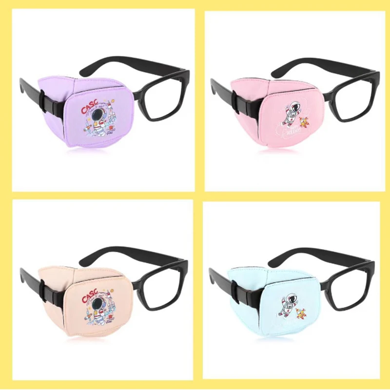 1Pcs Children Amblyopia Eye Patches For Treating Strabismus Glasses Therapy Kids Corrective Vision Glasses Case Reusable Soft