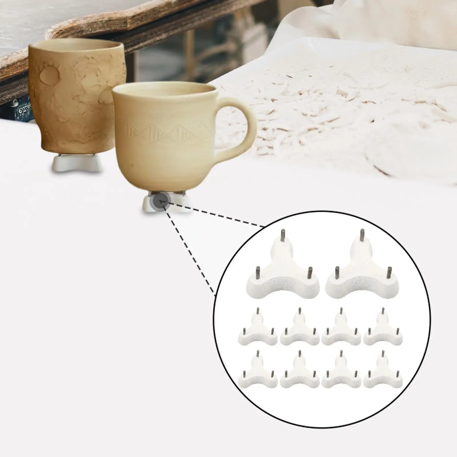 

Трехножные керамические подставки (триподы) из высокопрочного металлического сплава для обжига в печах, премиум-аксессуар для гончарных работ