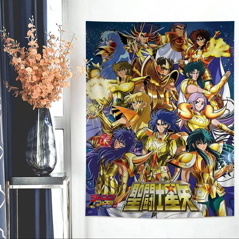 Anime Saint Seiya Colorful Tapestry Wall Hanging Bohemian Wall Tapestries Mandala Wall Hanging Sheets