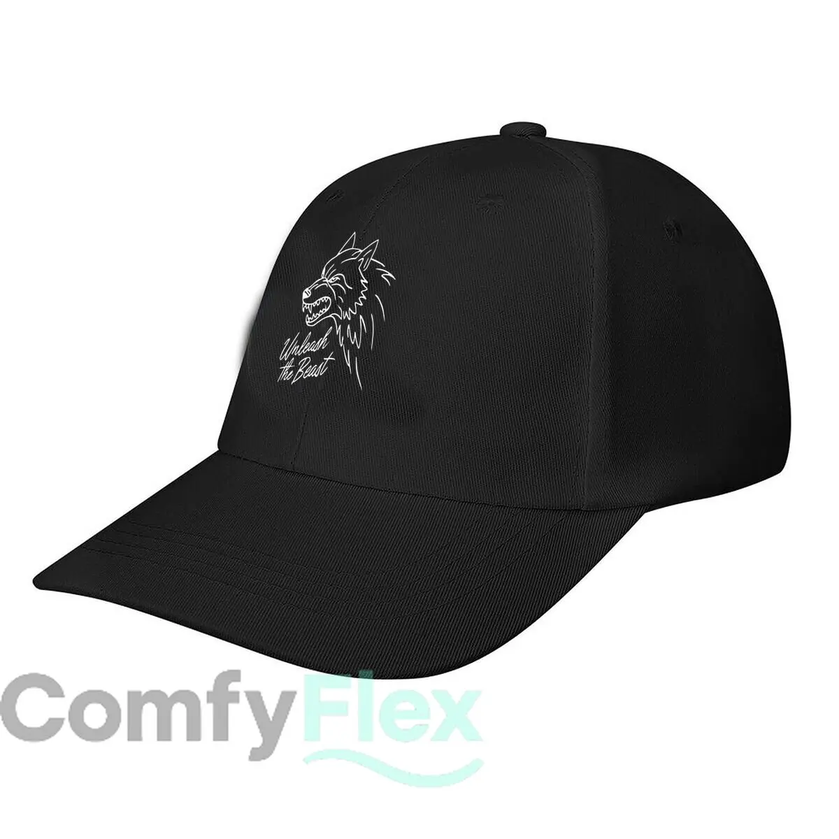 Aggressive Wolf Vinyl Decal Unleash The Beast Baseball Cap Fashion Men Sunhat Women's Outdoor Sports Snapback Cap