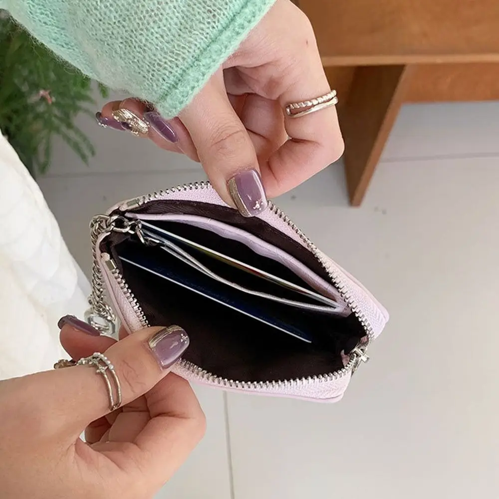 Lightweight Leopard Print Coin Purse Zipper PU Leather Card Holder Heart Shaped Cash Coin Bag Travel