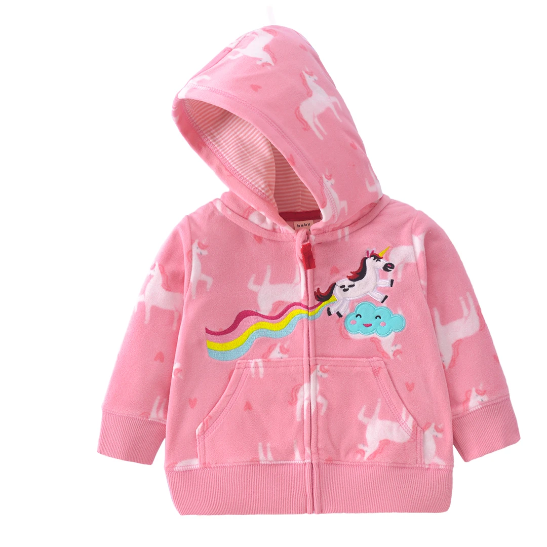 Autumn Baby Girls Clothes Zipper Fleece Warm Jacket Kids Outfit Dinosaur Baby Coat Infants Girl Boy Clothing 9 -36 Months