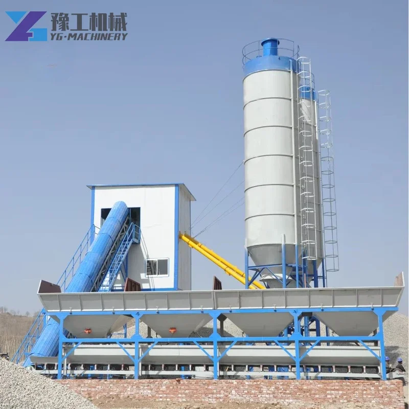 YG 50m3/h HZS50 WET Mix Concrete Batching Plant with BOSURE Control System