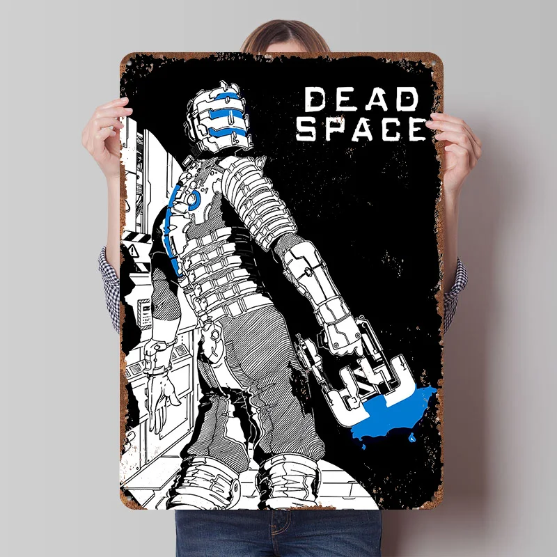 Dead Space Metal Poster Customized Wall Art Retro Vintage Metal Signs for Man Cave Living Room Decoration Bedroom Decorations