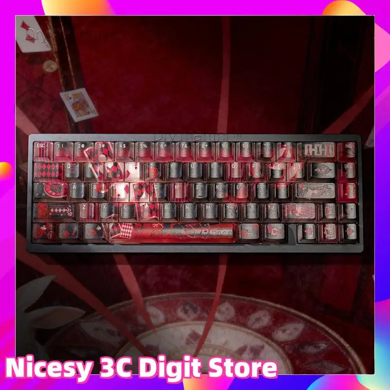 

Lost Alice Theme Keycaps 119 Key Mechanical Keyboard Factory Height PC Gaming Keyboard Accessorie Collection Gift Keycaps