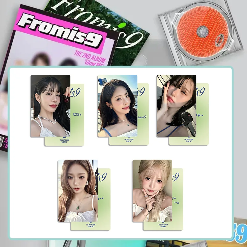 5Pcs/Set Idol Fromis_9 New Album Glow ME Lomo Cards Postcard Lee Saerom Song Hayoung Park Jiwon Jisun ChaeYoung Jiheon Fans Gift