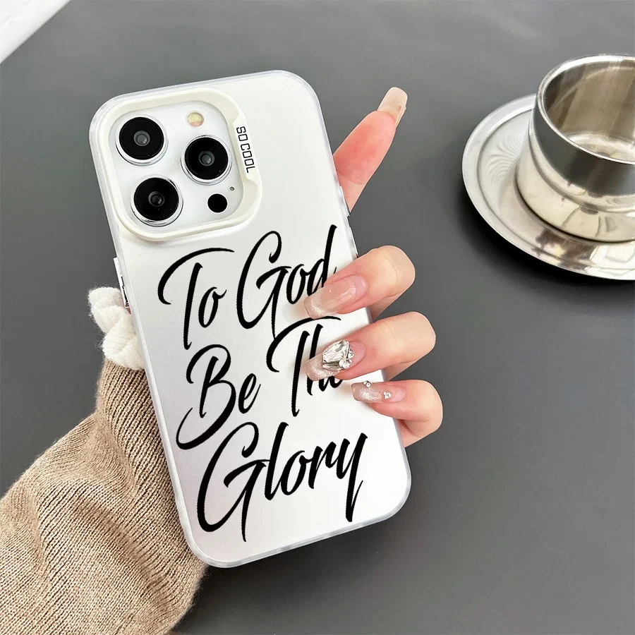 Jezus Heilige Bijbel Laser Case voor iPhone 16 12 13 mini 11 14 15 Pro Max XR Xs 7 8 Plus Hard IMD Plastic Schokbestendige Cover