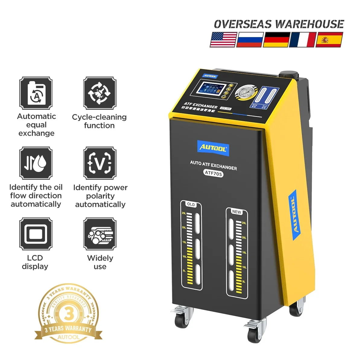 

AUTOOL ATF705 ATF Exchanger Automatic Transmission Fluid Exchanger Oil Filling & Outing Tool For Car & Vehicle