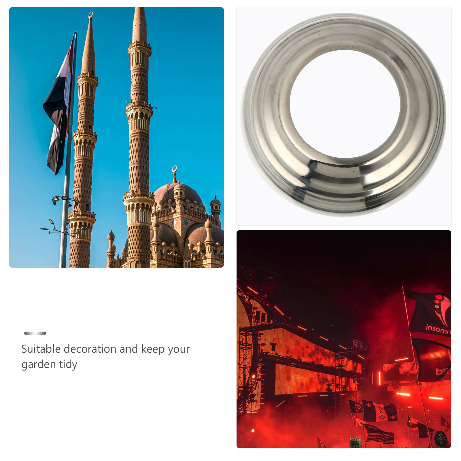 

Metal Gazing Globe Stand Heavy Duty Stainless Steel Outdoor Garden Sphere Display Base Stable Rustproof Holder