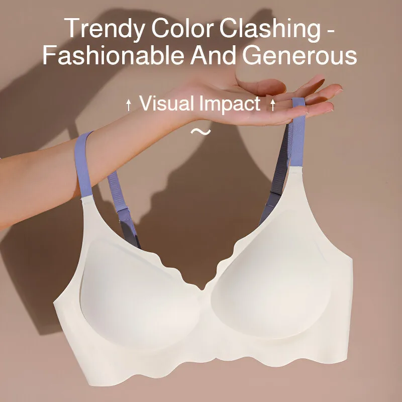 Brelira Sexy Seamless Breathable Underwear Women's No Wires Gathering Beautiful Back Sports Breast Reducing Bra for Women