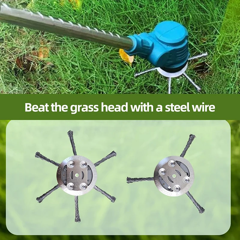 

Steel Wire Grass Trimmer Head, 2025 New String Trimmer Replacement Head, Wire Weed Trimmer Head Weed Remover Tool