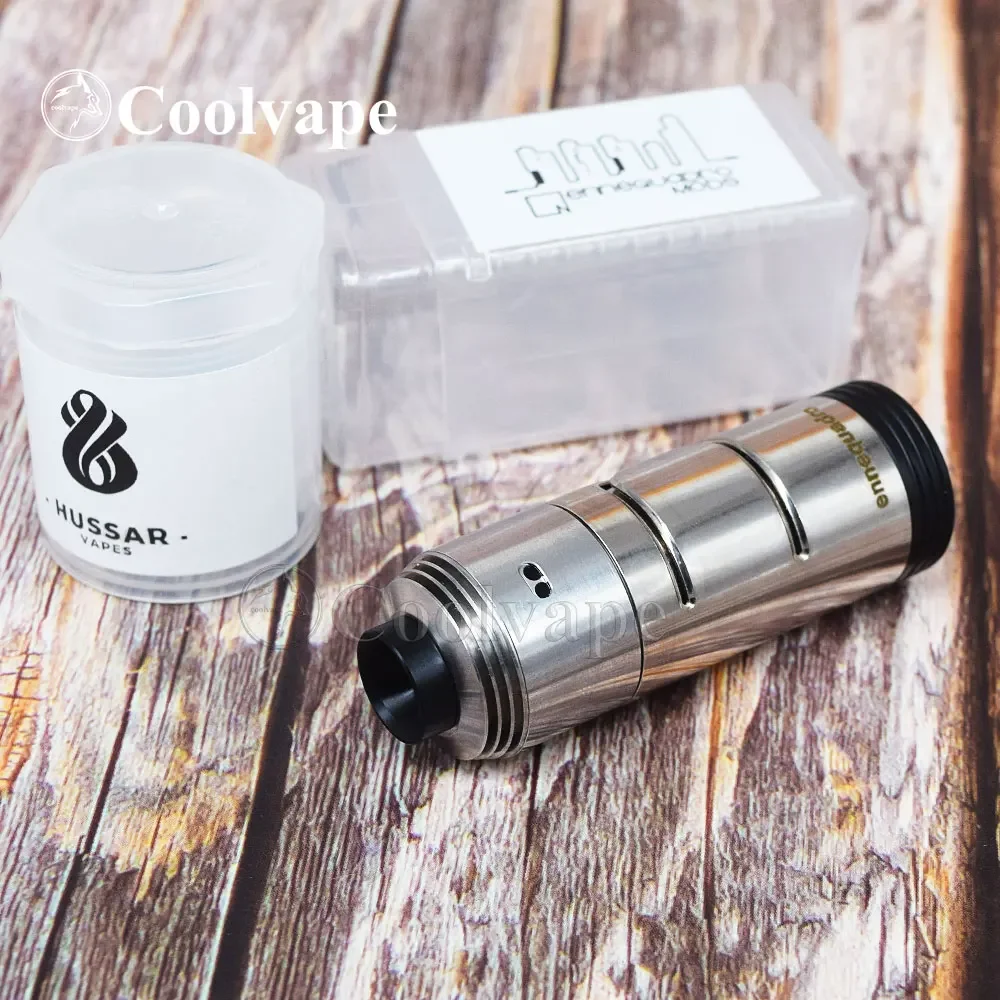 coolvape ennequadro mod met Hussar 2.0 RDA geschikt voor 18350 batterij 22 mm 316ss mechanische vape vs hellfire v6 kit HAKU VENNA V2 RDA