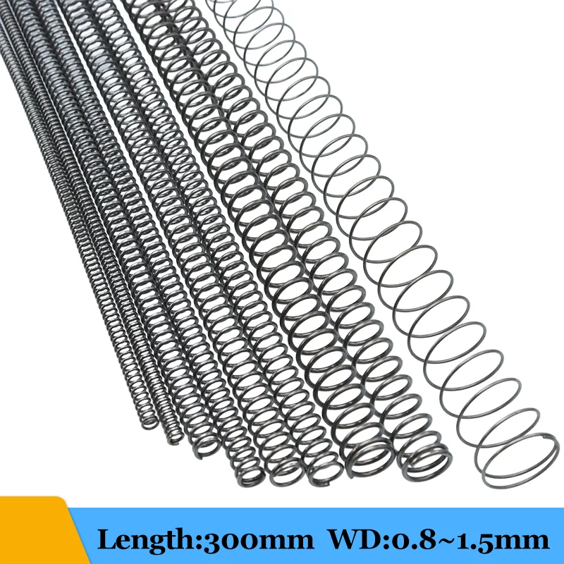 2pcs Spring 65 Mn Manganese High Carbon Steel Length 300mm Y-shaped Soft Pressure Return Long Cylidrical Coil Compression Spring