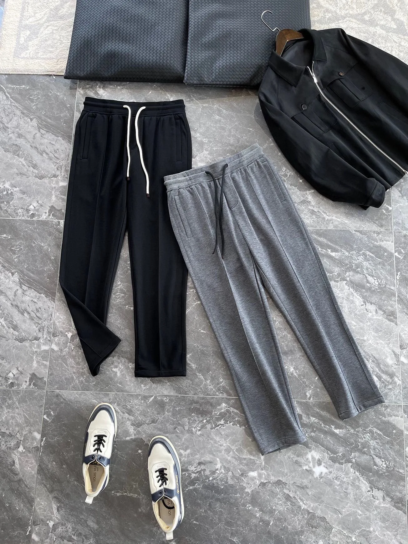 

Мужские повседневные брюки из смесовой шерсти с прямыми штанинами и средней посадкой, осенне-зимняя коллекция, стиль Urban Sle, классический образ