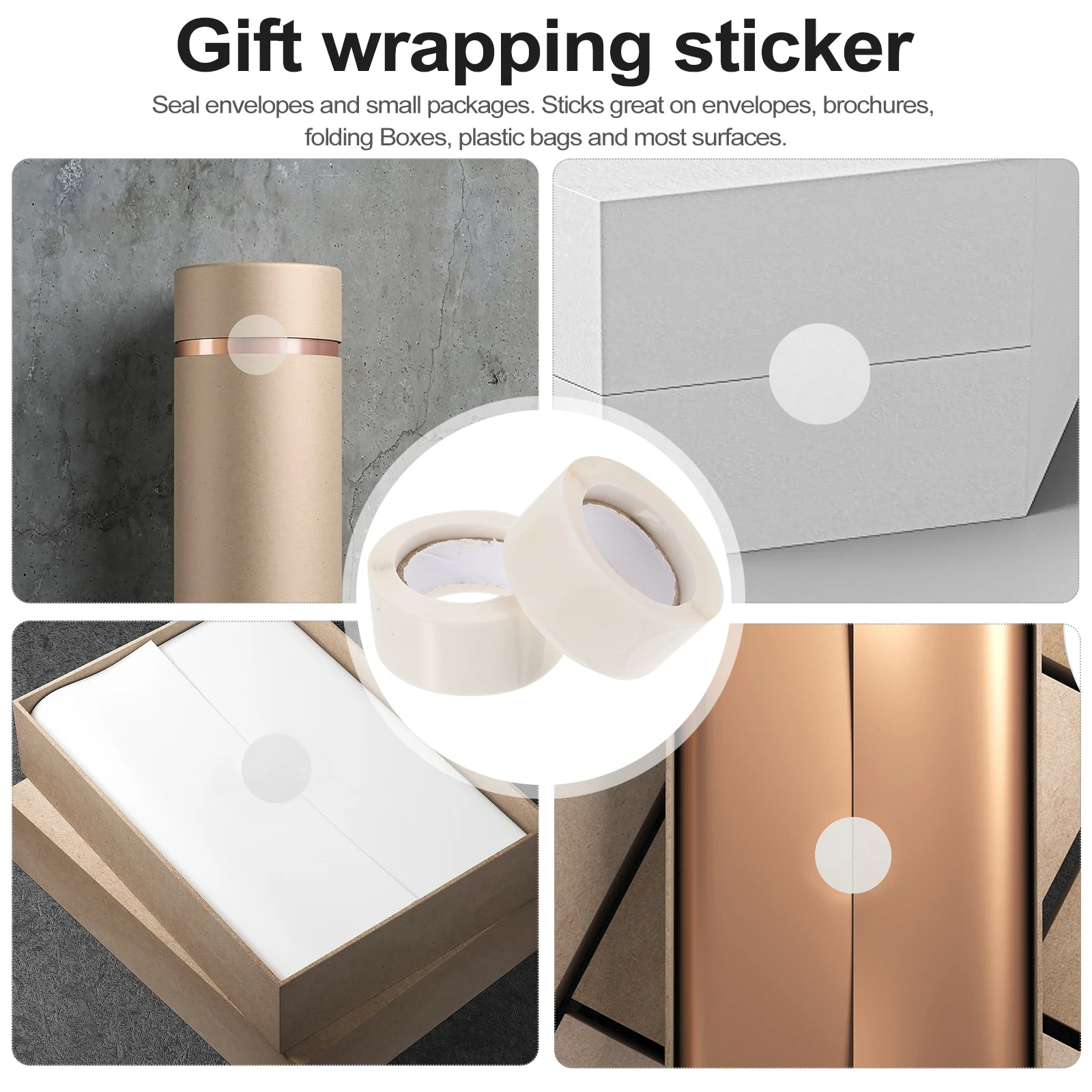 

1000pcs Clear Sealing Stickers 25mm Round Transparent Labels 2 Rolls Gift Wrapping Party Favor Candy Bag Seal Envelope