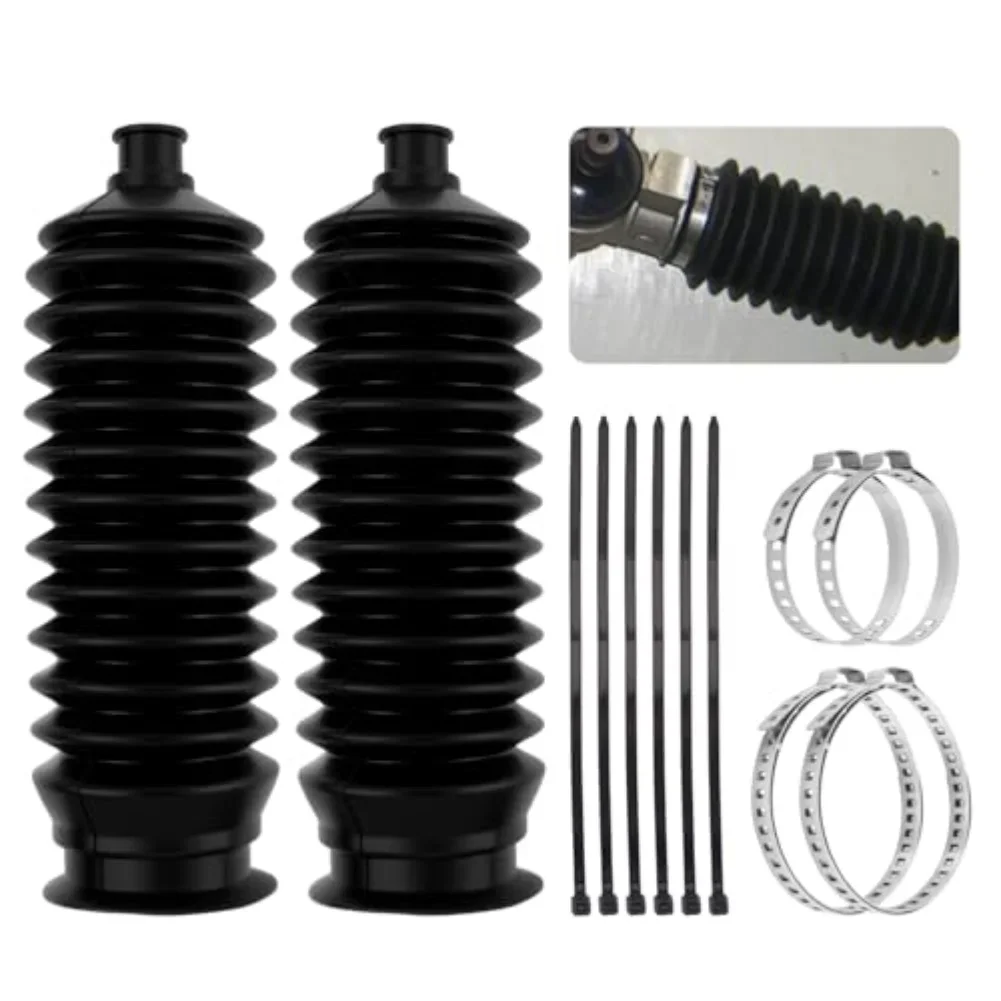 Inner Tie Rod Boot Kit Dust Cover Rolled Tape With Cable Ties And Clamps Silicone Rack Pinion Boot For Steering Components