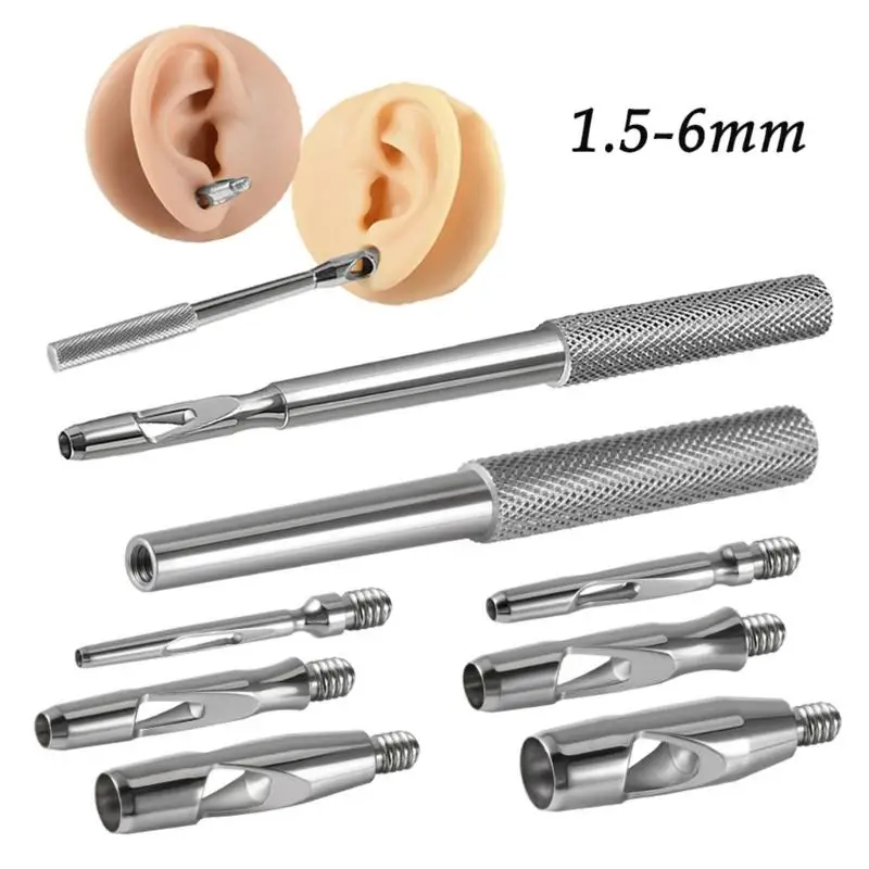 P9FE Edelstahl-Körperpiercing-Instrument für Ohren, Nase und Augenbrauen mit glatter Politur und Schmuck hygienischen Design – Detail 5