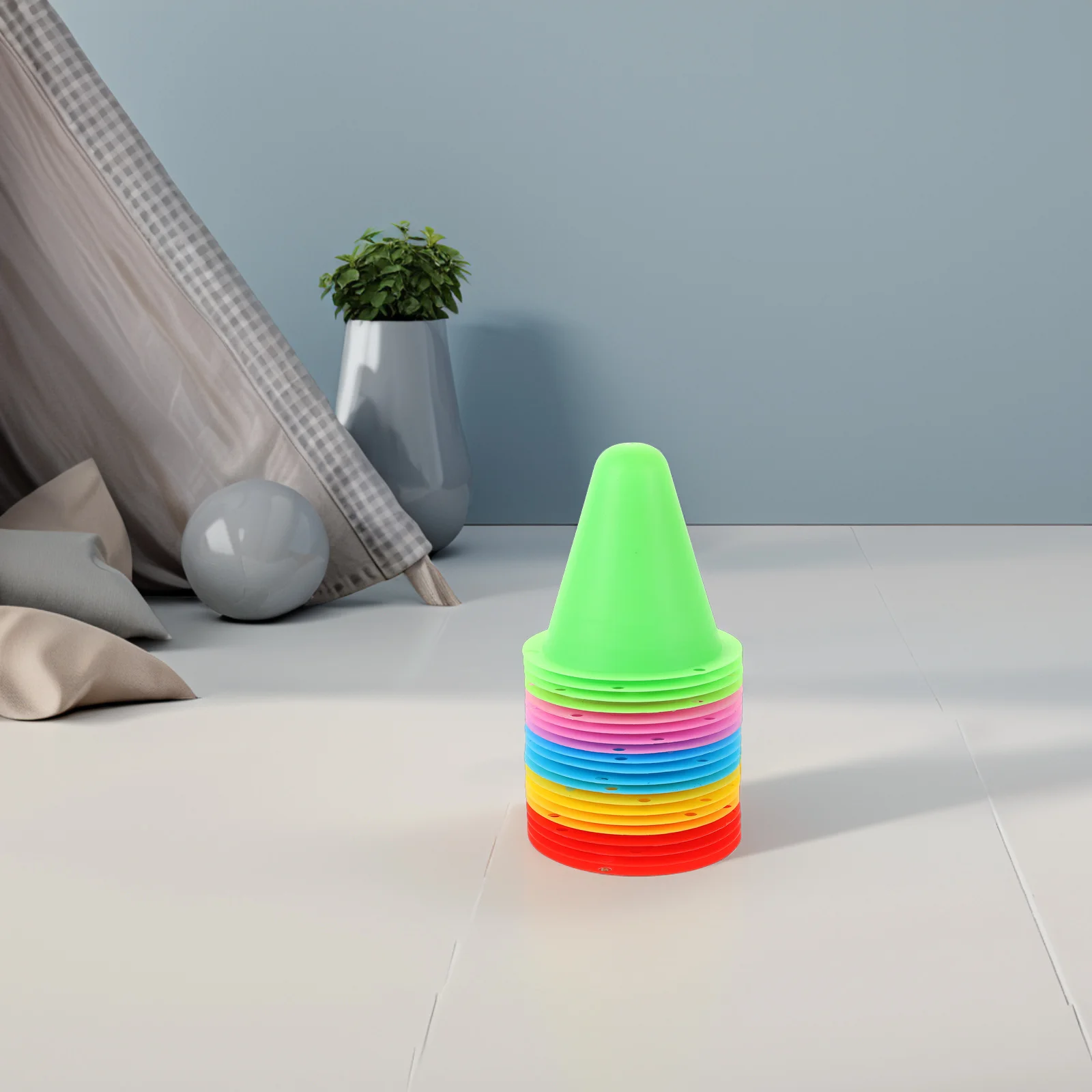 20 قطعة من مخاريط التدريب على التزلج من البلاستيك الناعم، مخاريط الطريق الصغيرة للتزلج على الجليد، نشاط تدريب كرة القدم