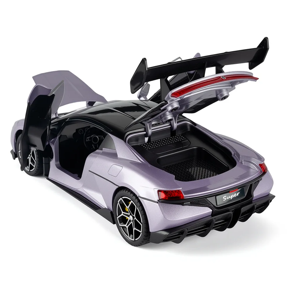 โมเดลรถจำลองพลังงานใหม่ U9 อัลลอยด์ ขนาด 1:24 ของเล่นตกแต่ง ของขวัญขายส่ง รถโมเดล