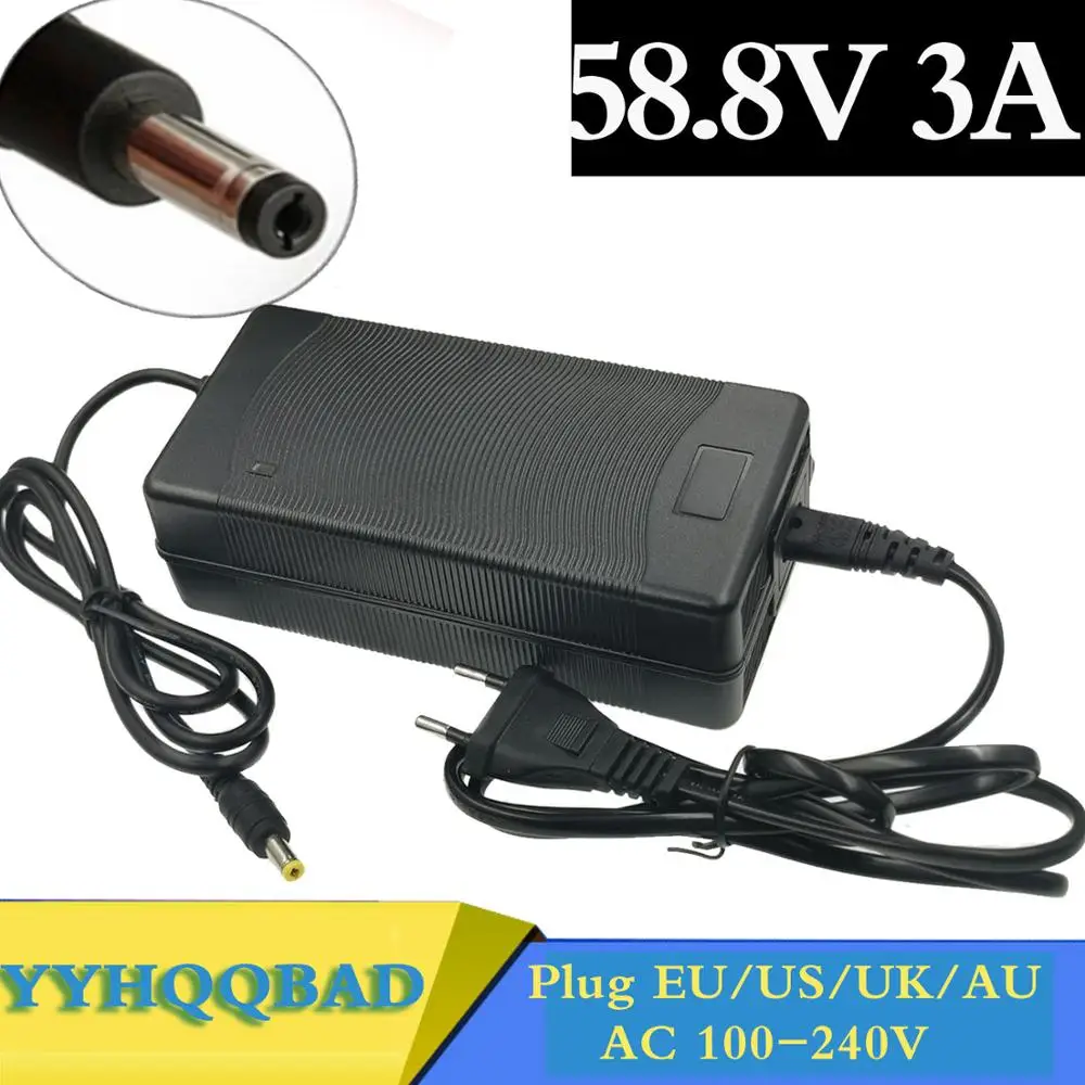 

58.8V 3A Battery Charger For 14S 50.4V 51.8V electric bike lithium battery Charger High quality Strong heat dissipation