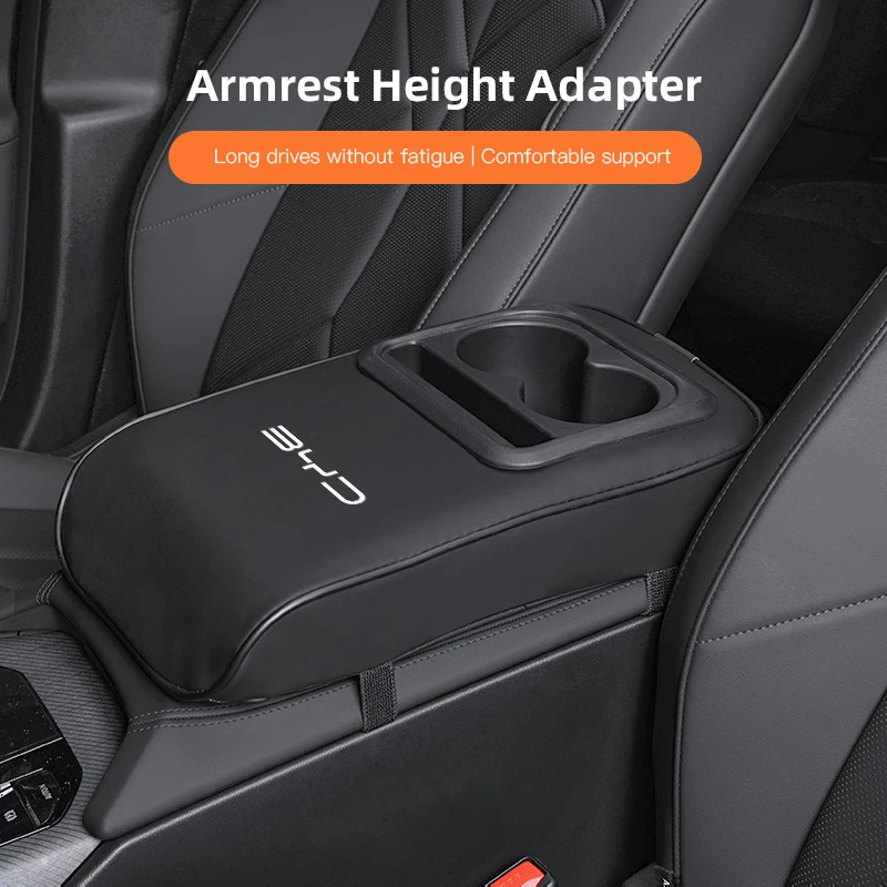مع 2 حامل الكأس السيارات مركز وحدة التحكم مسند الذراع وسادة بو الجلود مسند الذراع وسادة ل BYD Atto 3 يوان زائد هان تانغ EV F3 E6 Dmi أغنية