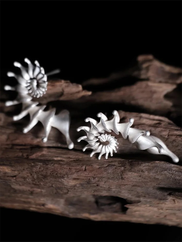 ZHUHE Conch Stud Earrings Vintage Style For Women Men's Jewelry Accessories Party Gifts image 3