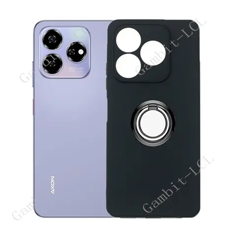 For ZTE Blade V60 Nubia V60 NubiaV60 Axon 60 Axon60 Back Ring Holder Bracket Phone Case Soft Silicone TPU Shockproof