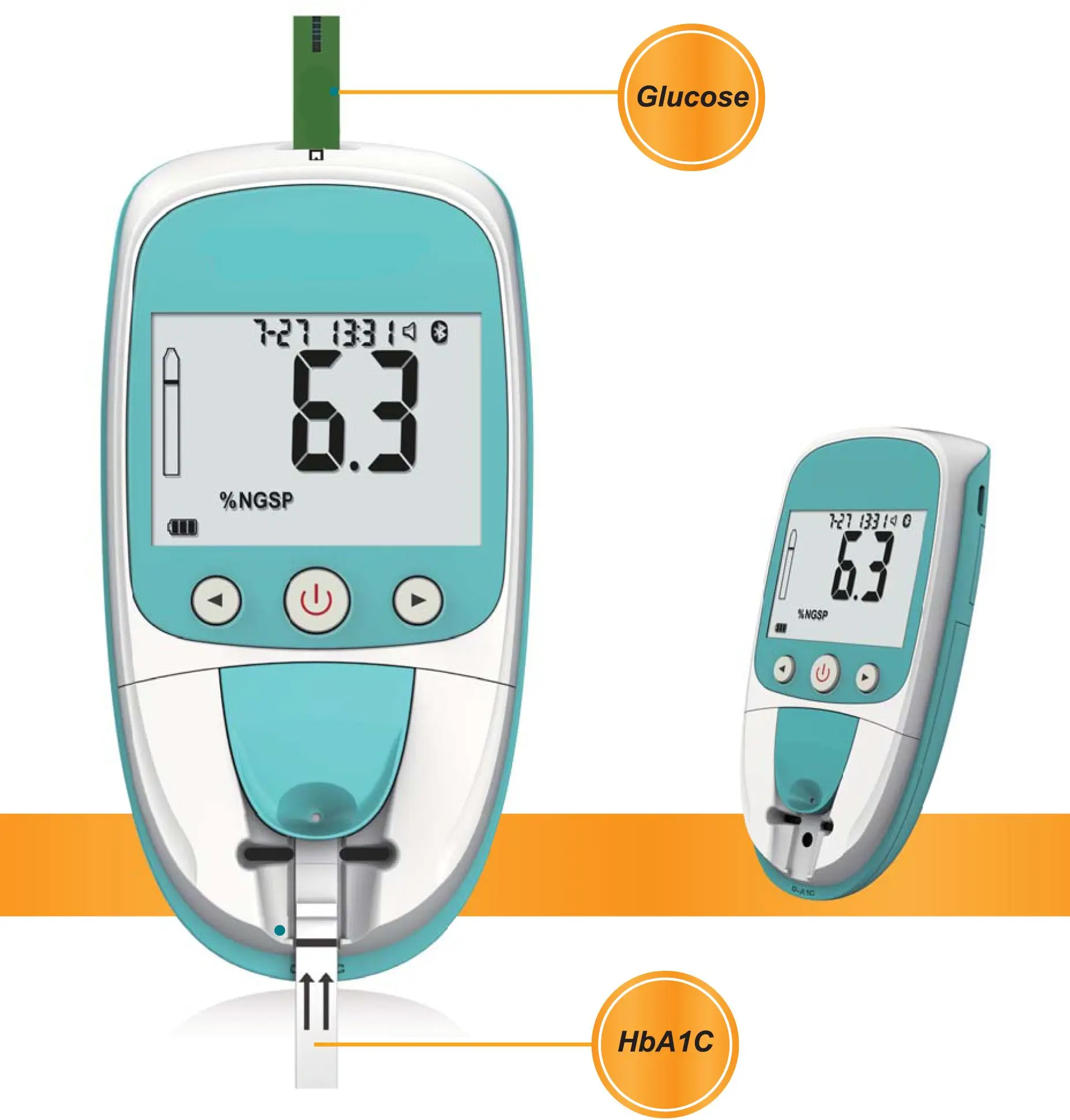 Glicose e HbA1c Medidor, Glucometer Analysis System, GCA-M31