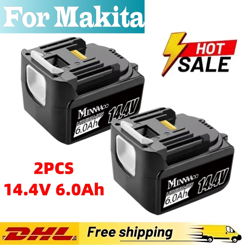 

2025 New 14.4V Original for Makita Power Tools 5.0Ah BL1460 BL1430 1415 194066-1，6.0Ah Rechargeable Li-ion Makita Batteries