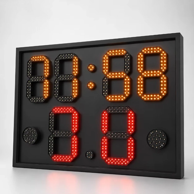 High brightness digital scoreboard display sports game timer meter split screen suitable for basketball and football stadium