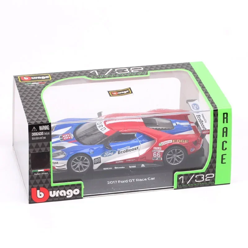 Bburago 1:32 2017 Ford GT #66 #67 Le Mans lega modello di auto da corsa pressofusi giocattolo in metallo modello di auto sportiva simulazione regali