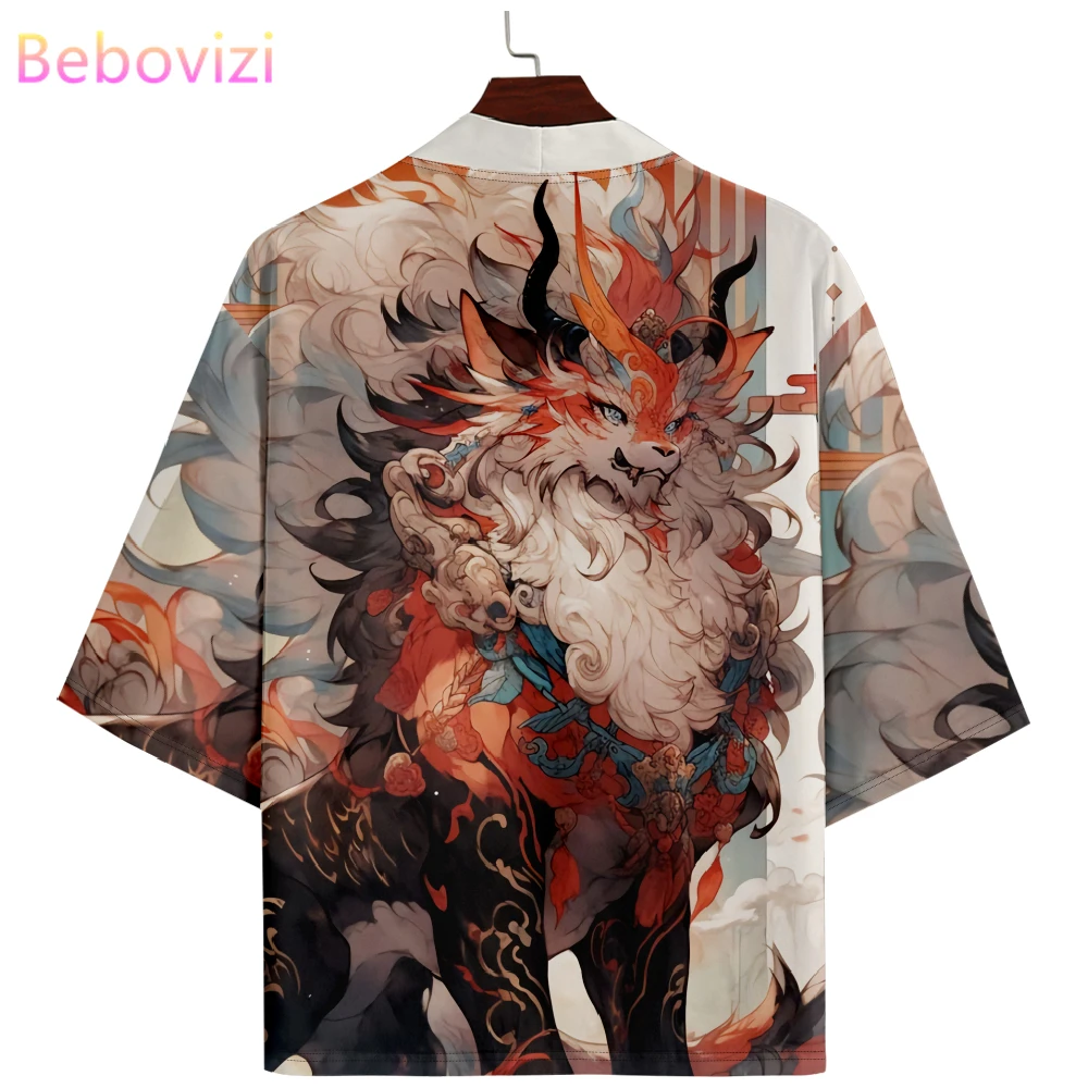 New Design Anime Print Japanese Traditional Kimono Men Women Cardigan Yukata Shirts Cosplay Haori Oversized Streetwear 6XL 5XL