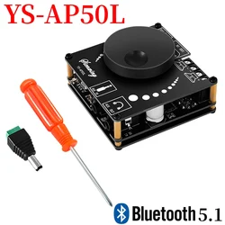 YS-AP50L 50W+50W 2.1 Channel Subwoofer Digital Power Amplifier Board Bluetooth 5.1 Stereo AMP Amplificador 12V 24V 3.5mm AUX USB