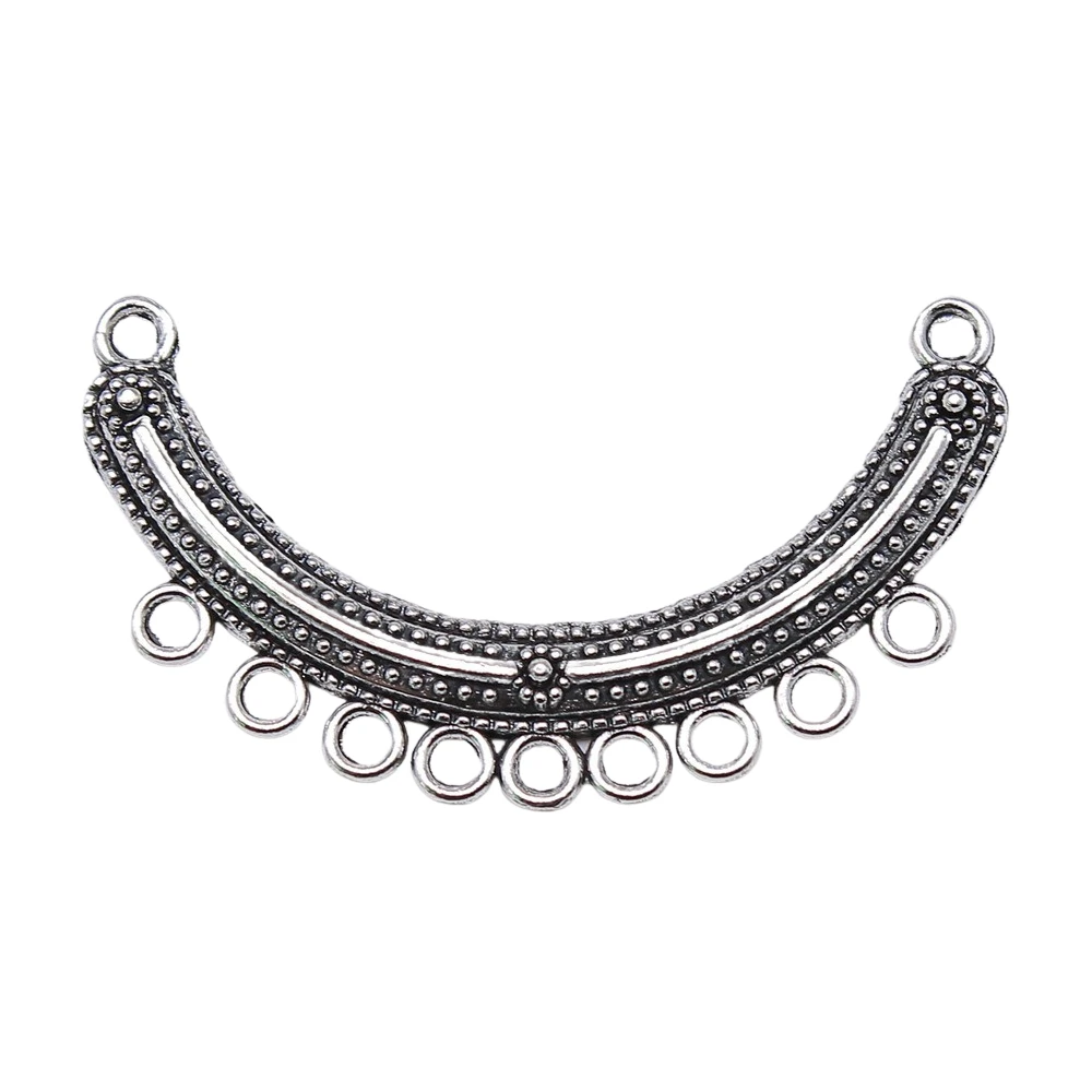 WYSIWYG 2pcs 55x35mm Connector Finding Jewelry Making Curved Necklace Connector Charms Charm Curved Connector