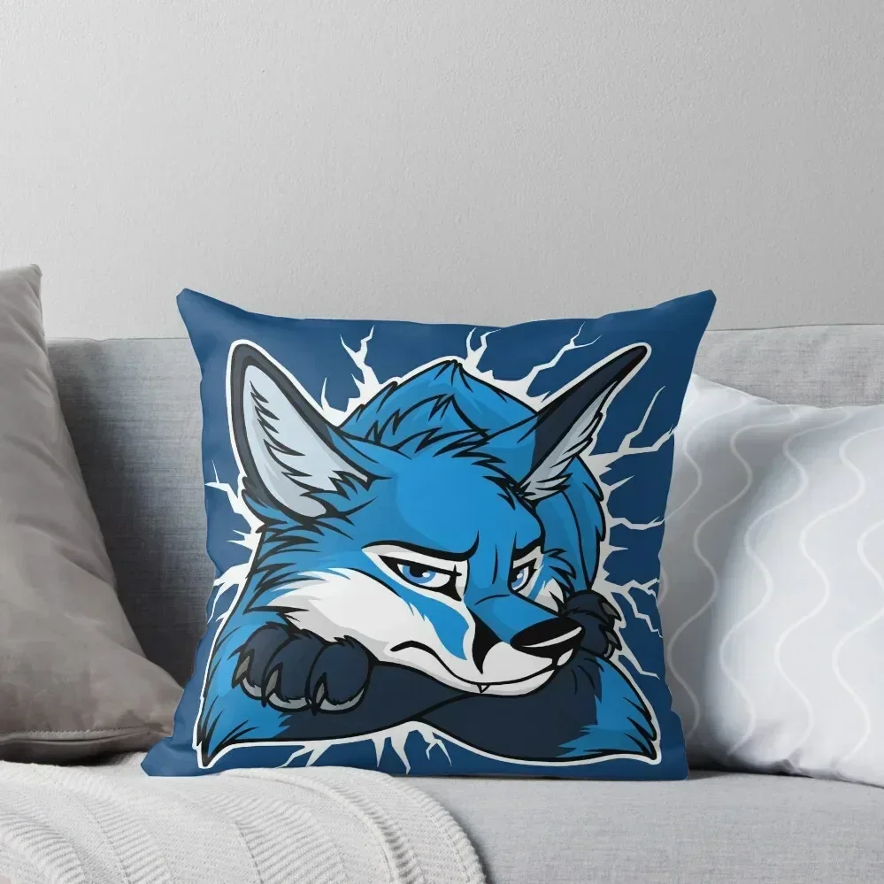 STUCK Blue Fox / Fuchs (white cracks) Throw Pillow Marble Cushion Cover Christmas Throw Pillows Covers pillow