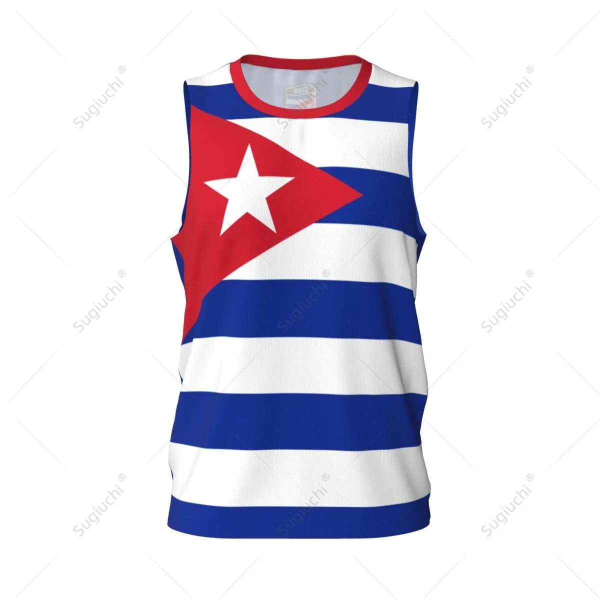 Cuba Flag Men Basketball Sports Jersey Running Fitness Multifunction Sleeveless tshirt Exclusive Custom Name Nunber