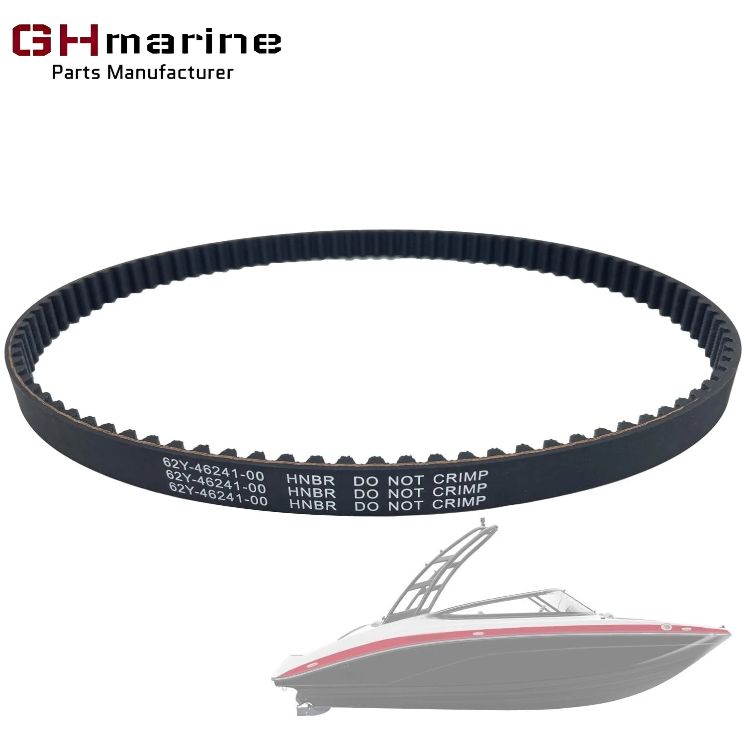 

Geared Belt 62Y-46241 for Timing Belt for Yamaha F40 F50 F60 4 Stroke Outboard for Motor 62Y-46241-00 60V-46241-00 Drive Belt