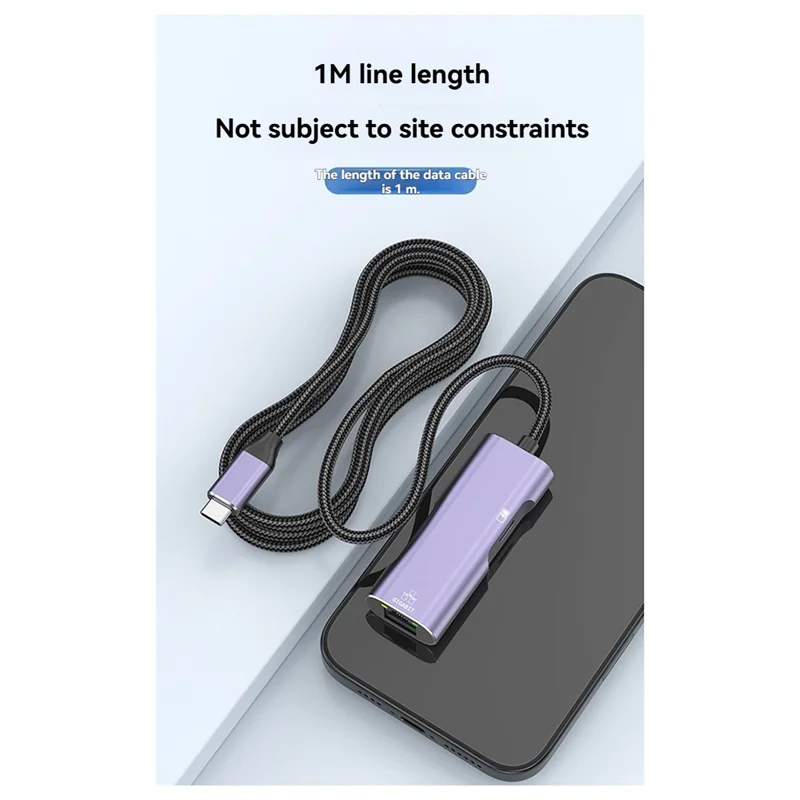 

PD32 Typec To Gigabit Network Card Mobile Phone Network Cable Converter With Charging For Huawei Live Broadcast