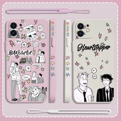 Cartoon Heartstopper Phone Case For iPhone 15 14 13 12 11 Pro Max Mini X XR XSMAX SE 8 7 6S Plus Soft Liquid Silicone Cover