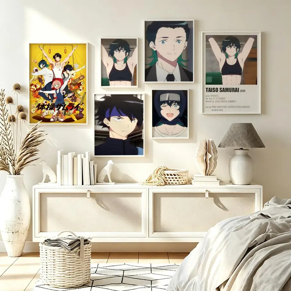 Aesthetic Wall Art Poster Trendy anime Taiso Zamurai Poster for Bedroom Dorm Room Home Decor Large Wall Picture Print